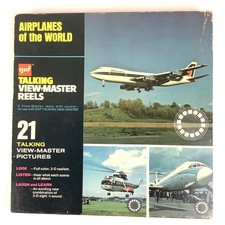 gaF Talking View-Master Reels Airplanes Of The World 3 Reels 21 3D Pictures