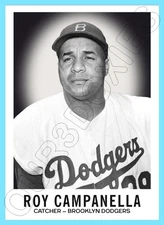 Roy Campanella Custom Made Art Card 1960 Leaf Style Brooklyn Dodgers