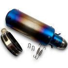 Universal Motorcycle Exhaust Slip-On Muffler - 250mm Iridium