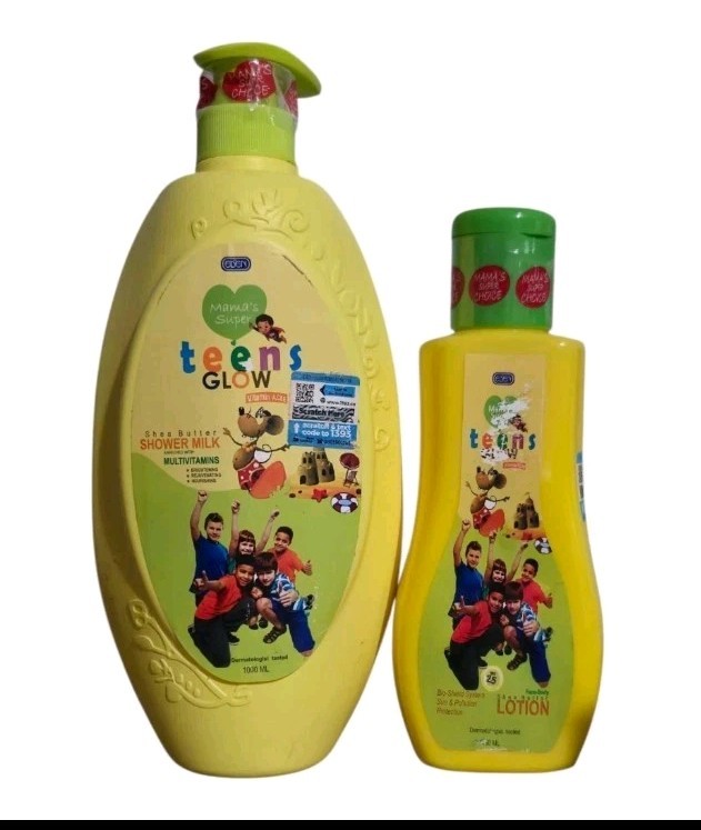 Eden mama super choice teens glow body lotion and shower gel with vitamins