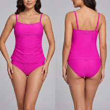 Women's two-piece swimsuit, pink, Eomenie brand, size L.