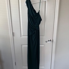 Womens' Windsor Green Emerald Long Formal Shoulder Dress Small S