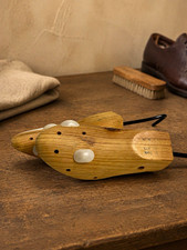 Mens Wooden Shoe Trees Forms Large Size 10B-14B Pair Metal Handles
