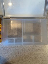 Compact Transparent Battery Storage Box - Store 34 Batteries, Holder Pack of 2