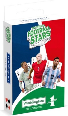WORLD FOOTBALL STARS WADDINGTONS NUMMER 1 SPIELKARTEN - Kartenspiel