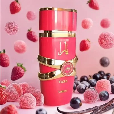 Lattafa Yara Candy   vanilla, citrus, flowers   eau de toilette, 3.4 oz./100 ml