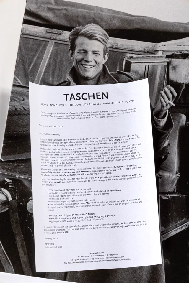 Peter Beard The Art Edition Taschen FOLLETO PUBLICITARIO RARO Foto 4 de 4
