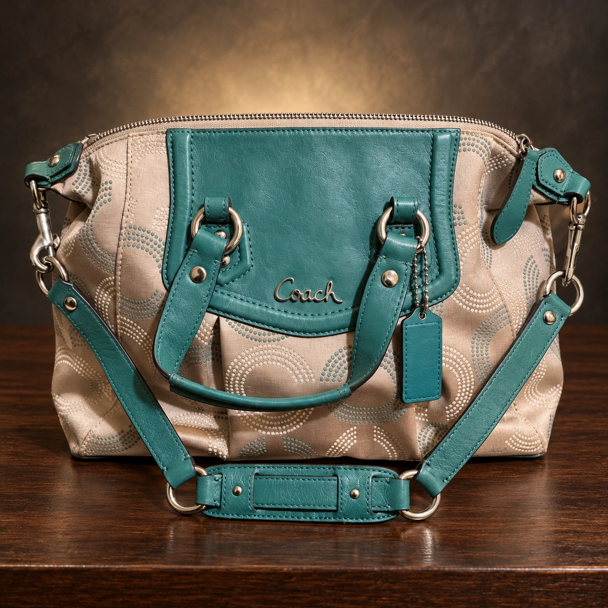 Green Signature Coach Purse for sale | eBay