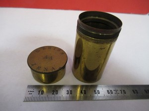 Antike Messing-Objektivdose Carl Zeiss "AA" Für Mikroskop Ersatzteil X7-B-41