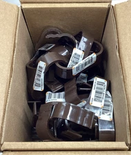 Box of 40 Amerimax M1634-30HP K-Style Brown Vinyl Downspout Clip 2" x 3"
