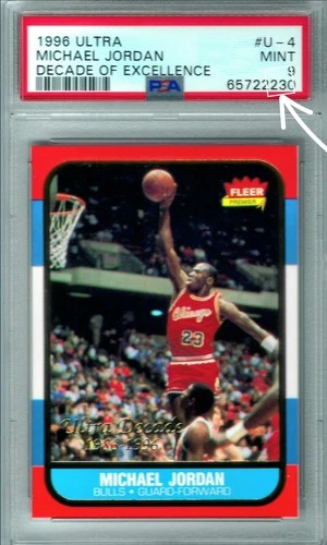 Fleer 1996-97 Ultra Decade of Excellence Michael Jordan #U-4 PSA 9 23 in cert #!