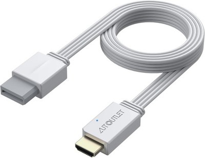 AUTOUTLET Wii to HDMI Converter 1080P 5ft/150cm for Full HD Device, White-5ft 