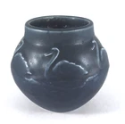 Rookwood Pottery Swan Vase Vellum Blue Teal Matte Glaze 1917 #2097 3.5" Antique