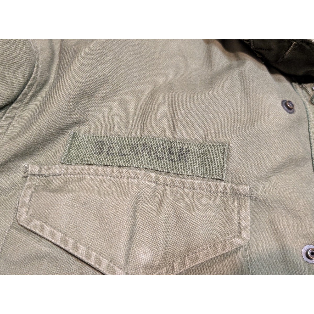 1967 US Military M-65 Field Coat OG 107 Olive Green Jacket Small
