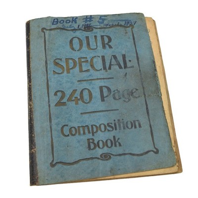 Ephemera 1931-1937 Composition Book w/Hand Written Vehicle Parts Expenditures