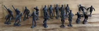 Marx Vtg WWII Infantry Army Action Figure LOT Of 19 Dark GRAY Army Men