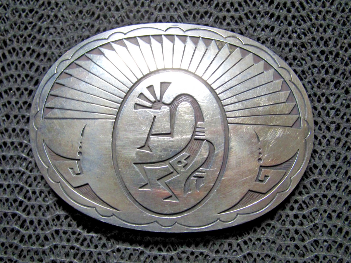 Boucle De Ceinture Vintage 'Thumbs Up' Hippie - The Great American Buckle Company - Années 70 - États-Unis