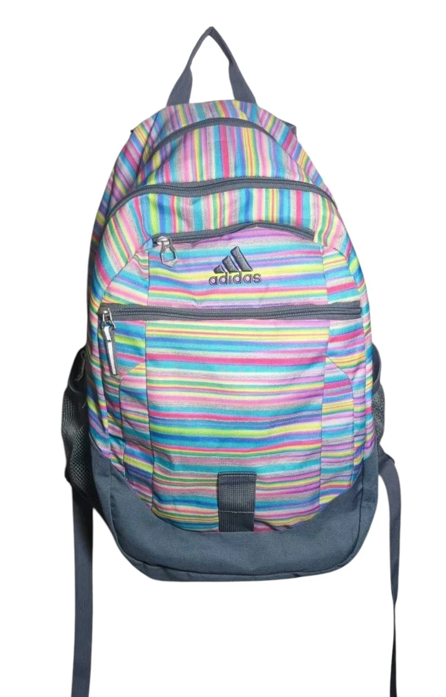 Zaino Adidas Foundation IV multicolore a righe grande borsa tecnica scuola outdoor