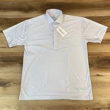 Collars  Co Dress Collar Polo Shirt Mens Large Featherweight White Micro Print