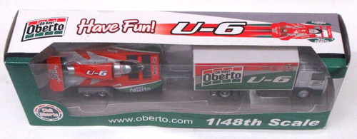 OH BOY! OBERTO 1/48 diecast HYDROPLANE Race Boat w/truck & trailer MIB y1 - Picture 5 of 9
