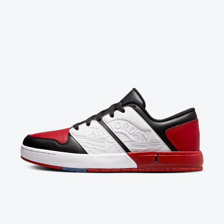 Men Nike Air Jordan Nu Retro 1 Low Basketball Shoes Black White Red DV5141 601