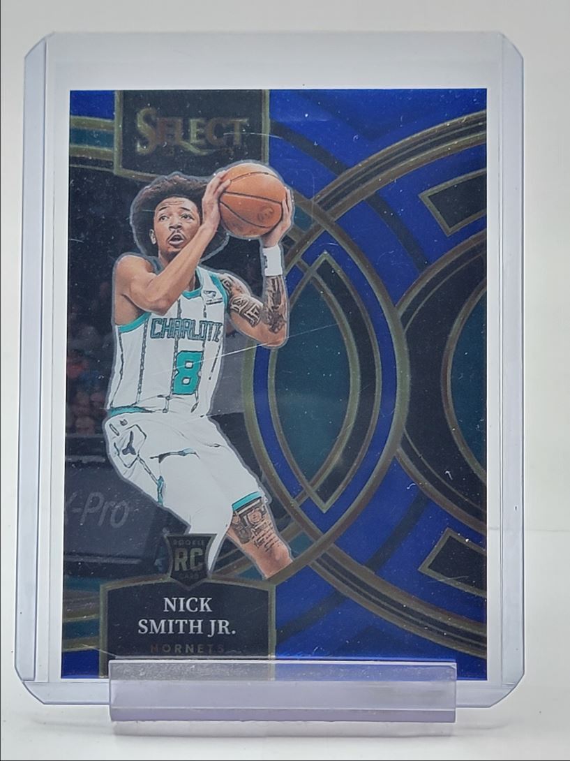 NICK SMITH JR. 2023-24 SELECT PREMIER LEVEL ROOKIE BLUE HORNETS RC Q3585