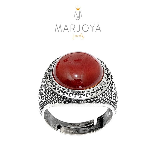 Anello sigillo uomo in argento 925 con onice,giada,corniola e quarzo azzurro - Imagen 25 de 29
