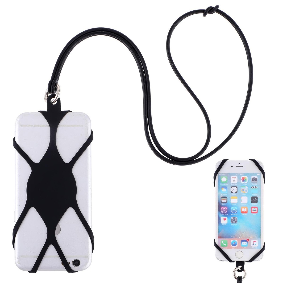 Silicone Mobile Phone Lanyard Universal Neck Phone Holder Strap for Most  Phones