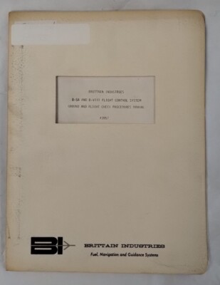 Brittain B-5A & B-VIII Flight Control System Ground & Flight Check Procedures