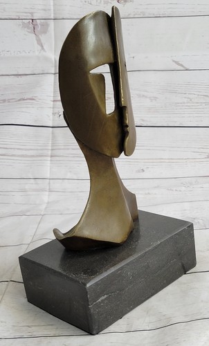 Pablo Picasso Two Faces Mask Modern Art Cubism Statue Sculpture Decor 11" x 6" - Picture 4 of 10