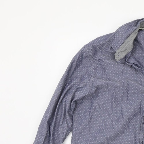 Selected Mens Blue Cotton blend Size 16 Collared - Picture 3 of 12