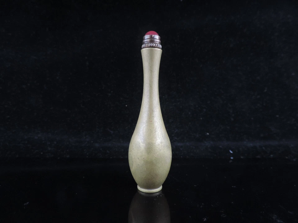 Excelente botella de tabaco de cobre chino hecha a mano rara H Foto 3 de 4