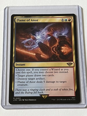 Flame of Anor 203 MTG LOTR Tales of Middle Earth 2023 Mint - 9.0 + Non Foil  Rare