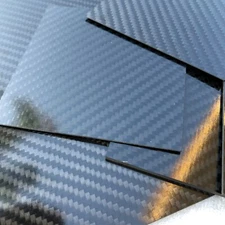 Solid Carbon Fibre Plate Glossy Fibre Panel Sheet 3K Twill Weave 0.5 1 1.5 2 3mm