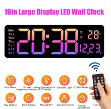 16inch BIG DIGITAL LED CLOCK WALL MOUNT LARGE...