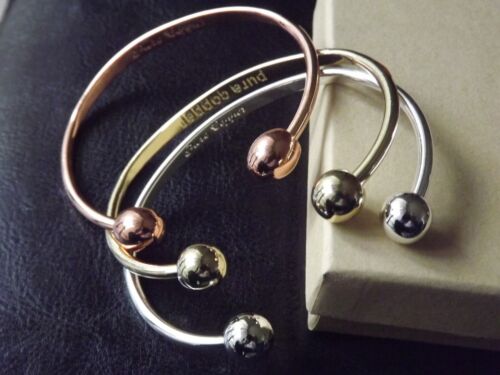 Pure Copper Magnetic Traditional Ball Bracelet Copper Arthritis Pain Energy Cuff - Picture 1 of 22