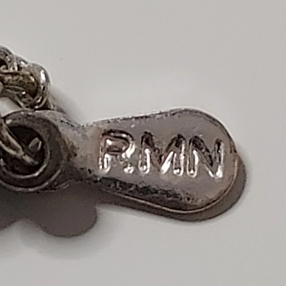 Collar Corazón Romano y Piedra Solar RMN Cristal Tonificado Plata 17"-20" Foto 4 de 4