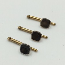 Vintage SWANK Formal Shirt Stud set of 3 Abalone Signed