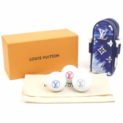 Louis Vuitton Golf Andrews Monogram Bandana GI0768 Blue Ball Rare 240125T