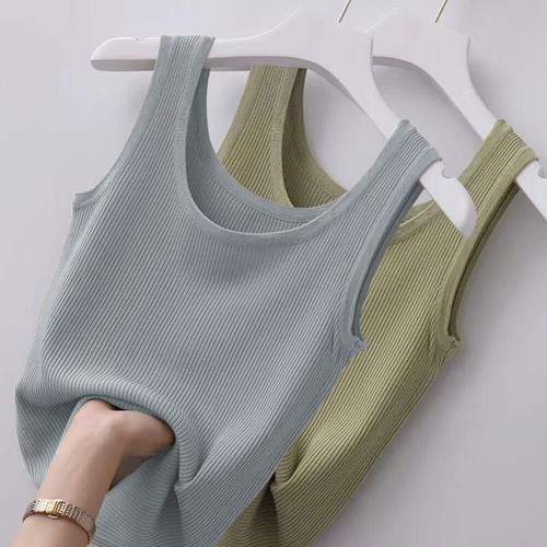 Womens Sleeveless Plain Vest Top Summer Casual Slim Fit Tank Tops T-Shirt HOT. - Picture 7 of 26