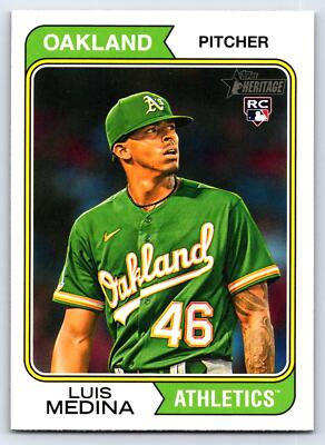 2023 Topps Heritage High Number #649 Luis Medina RC Oakland Athletics