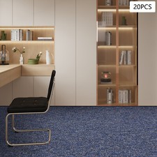 20Pcs Floor Mats With PVC Backing Class B2 Flame Carpets Square Soft Carpeting