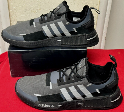 Adidas NMD R1 Black Carbon Metallic GZ7946 Running Shoes Men\u0026#039;s Sz:8.5  Black Used | eBay