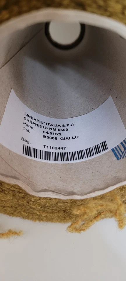 Lote 15 (libras) de tear manual, agulhas de crochê Lineapiu' Italia fio strech pastor - Imagem 4 de 4