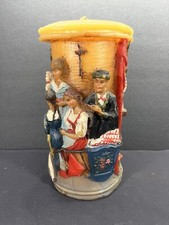 Vintage Large 10&rdquo; Gunter Kerzen Hand Carved Painted German Candle