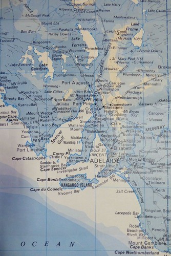 VINTAGE WALL MAP SOUTH AUSTRALIA SCHOOL CHART - 第 4/4 張圖片