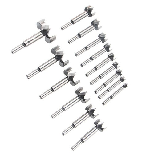 15tlg 10-50mm Forstnerbohrer Satz Forstnerbohrer Set Holzbohrer Holzkasten NEU - Bild 15 von 18