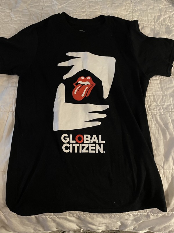 Authentic Rolling Stones ‘Global Citizen’ Concert Shirt Med Lips Madonna Vogue