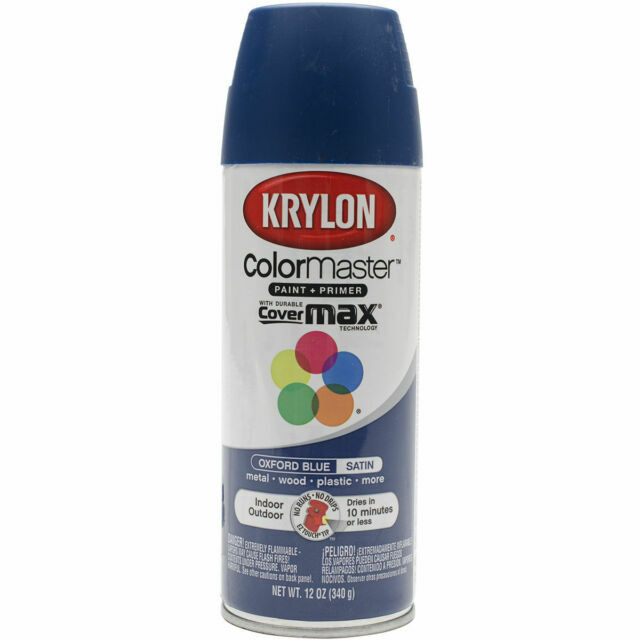 Krylon Colormaster Enamel Spray Paint Satin Oxford Blue 12 Oz For Sale Online Ebay