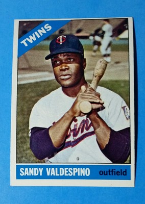 1966 TOPPS BASEBALL #56 SANDY VALDESPINO NM-MINT or better TWINS